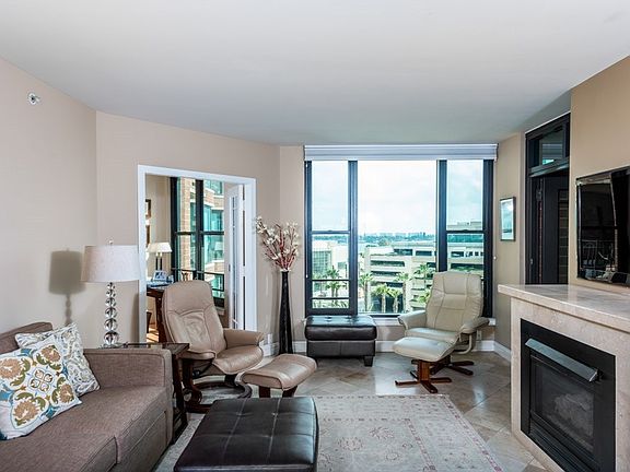 Enjoy a glowing fireplace in the living room!