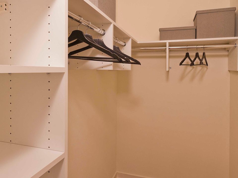 Oversized closets with adjustable shelving