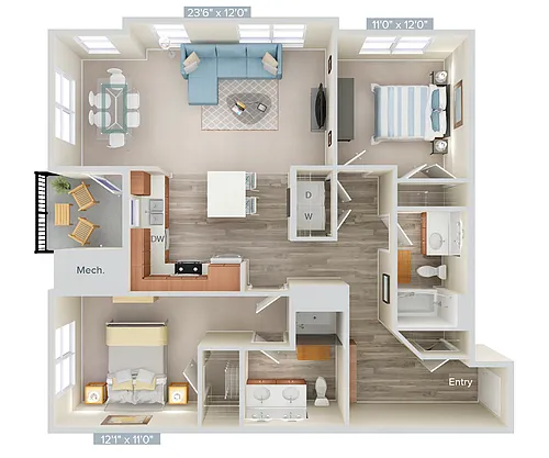Floor plan B2-1215