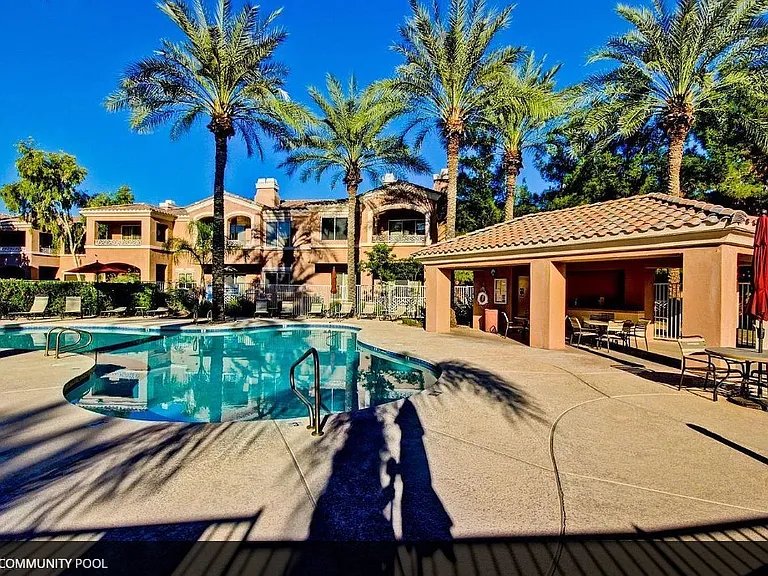 Pool area w/ BBQ and hot tub