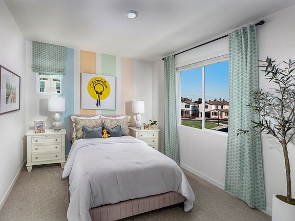 Modeled secondary bedroom of Residence 2.