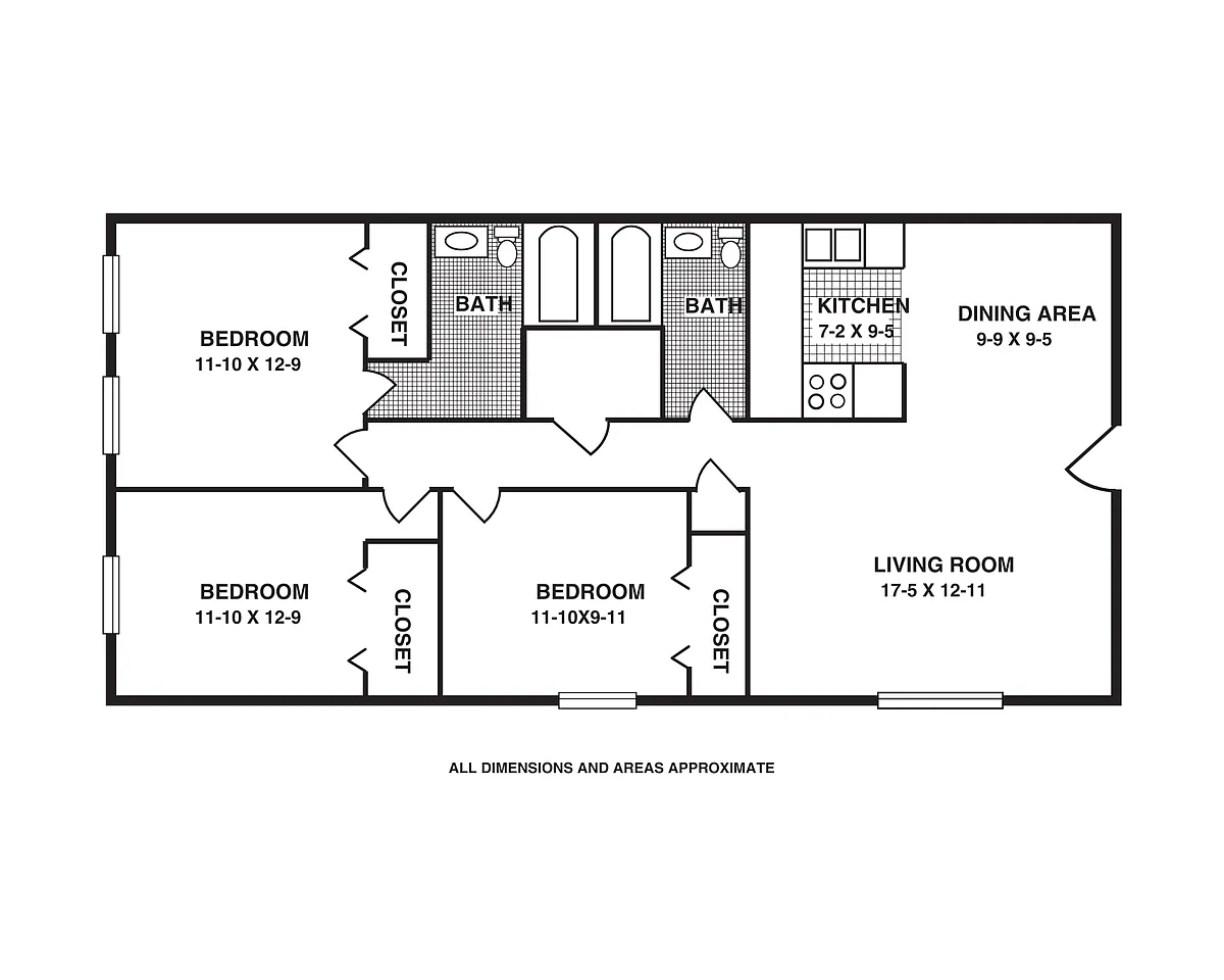 Floor plan Three Bedroom