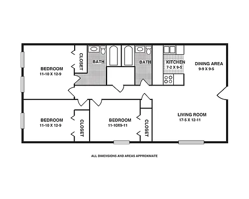 Floor plan Three Bedroom