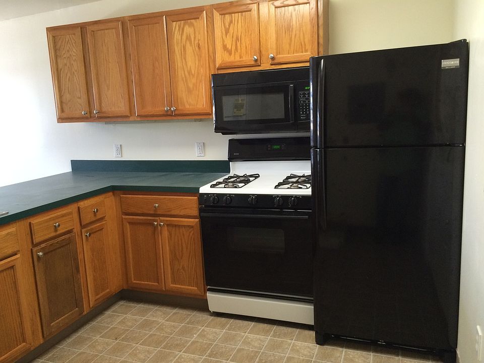 Kitchen with microwave