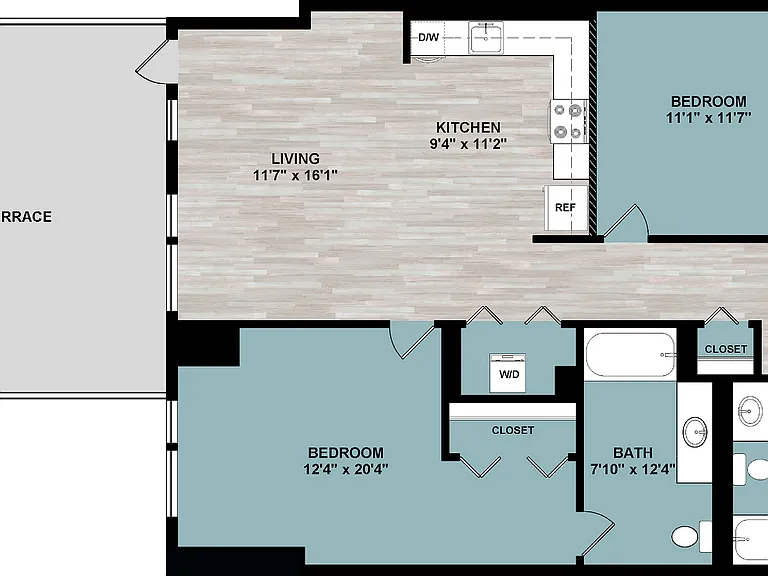 C1.1 | 2-Bedroom Floorplan C1.1 | 2-Bedroom Floorplan