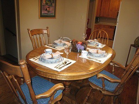 Dining with new flooring