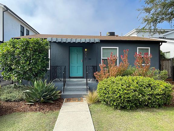 Front yard with water-wise landscaping. (But no artificial turf!)