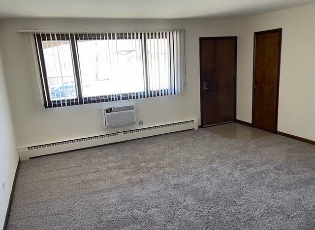 Large living room with new carpeting