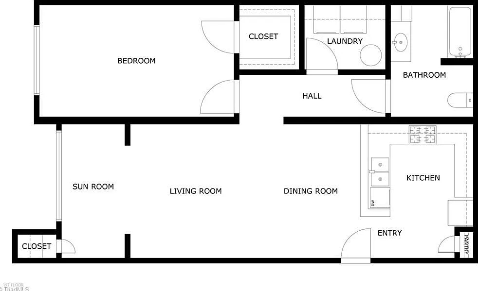 1 bed, 1011 sqft, $1,200 — Photo 2