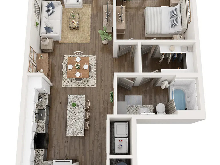 The Cooper is a 815 SF one-bedroom apartment with balcony / patio that blends comfort, refinement, and a sense of arrival. The Cooper is a 815 SF one-bedroom apartment with balcony / patio that blends comfort, refinement, and a sense of arrival.