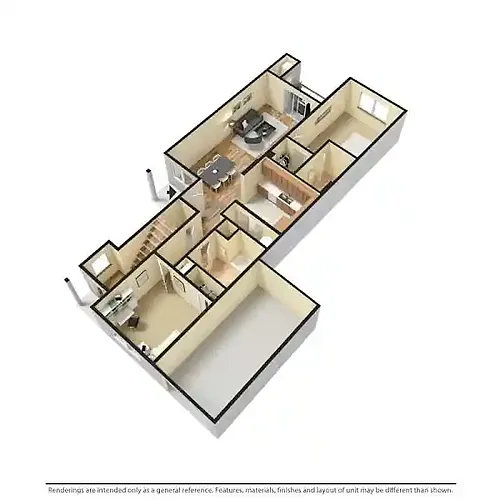 Floor plan 2 Bedroom 2 Bath