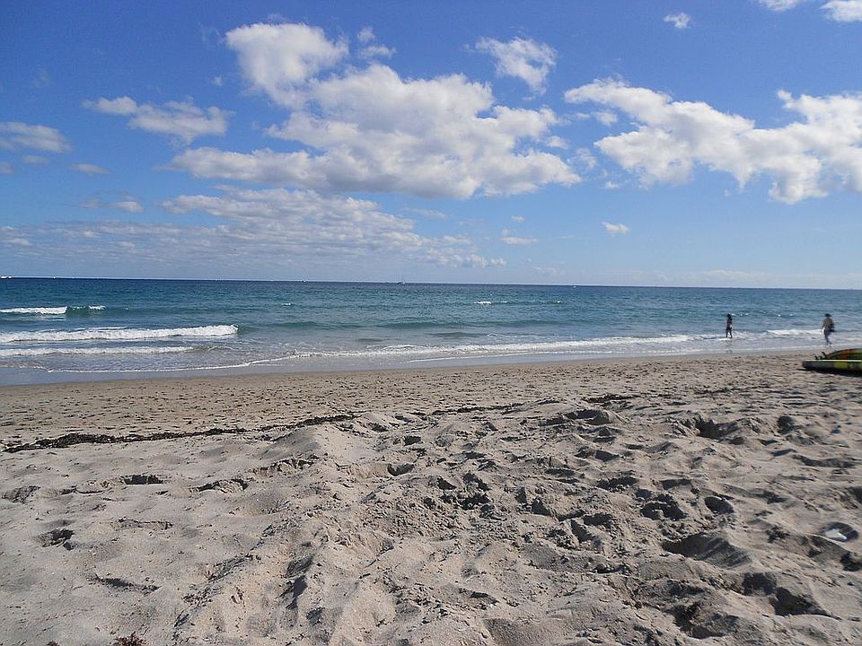 the beach only a block away