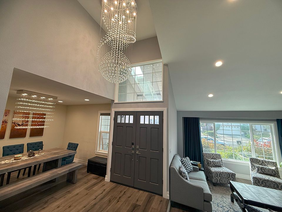 Entrance Inside with large crystal chandelier