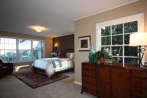Master bedroom with view of Mt Diablo