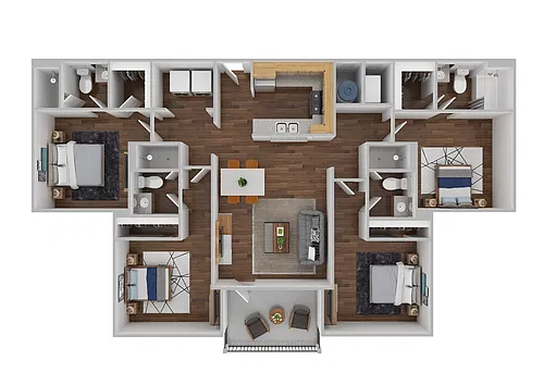 Floor plan 4x4 Premium