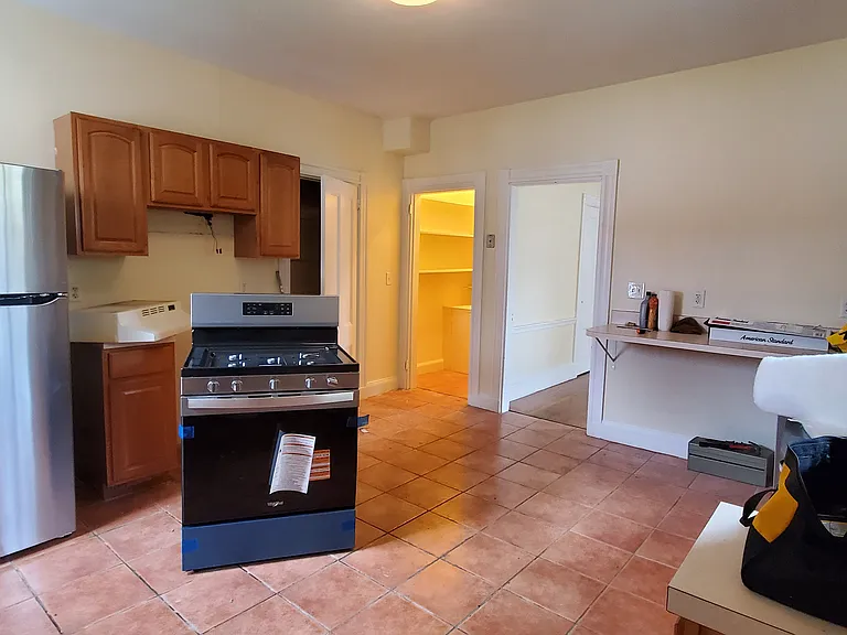 Kitchen and pantry view from back door