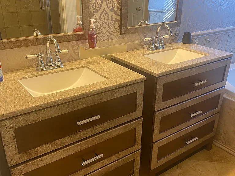 Master bathroom 
Double vanity