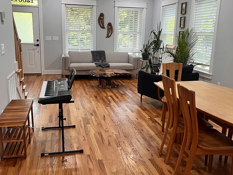 Front room and dining area.
