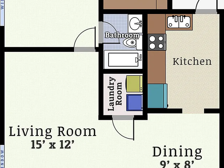 1 Bedroom Junior Garden Floorplan 1 Bedroom Junior Garden Floorplan