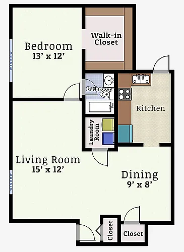 Floor plan One Bedroom Junior Garden