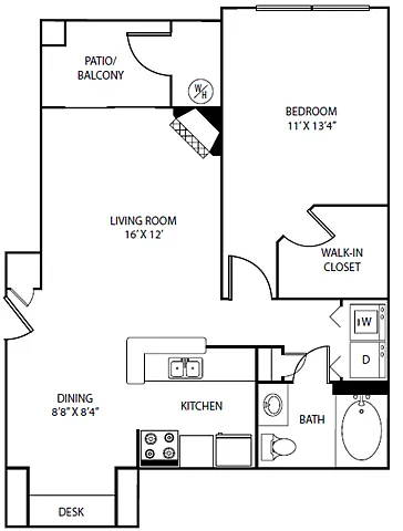 Floor plan 1B Renovation 2