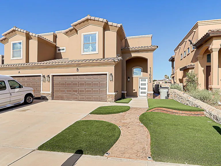Two-car garage and driveway!