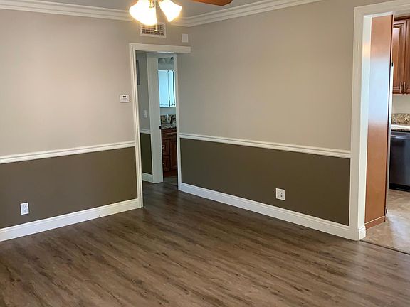 View of living area as seen from the front door.