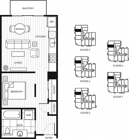 Floor plan Open 1x1 A.2