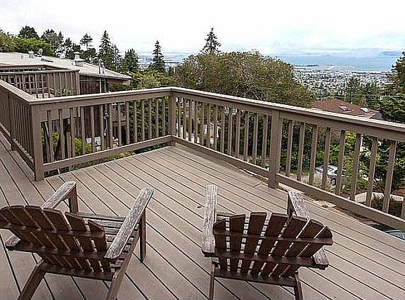 Deck off living room (staged)