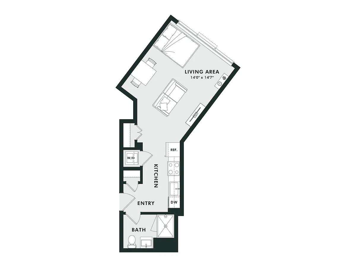Floor plan S6.2 | Studio | 1 Bath