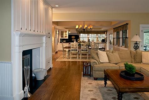 single thru living room