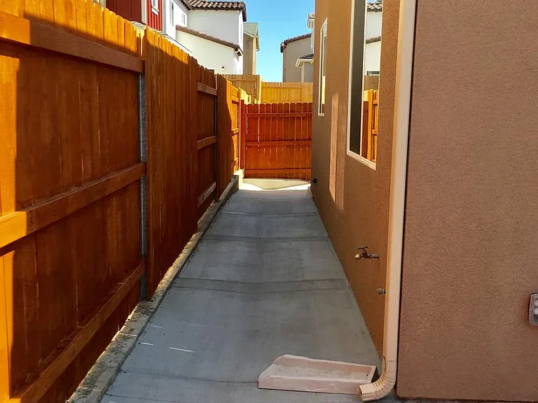 Clean and easy to maintain back alley.