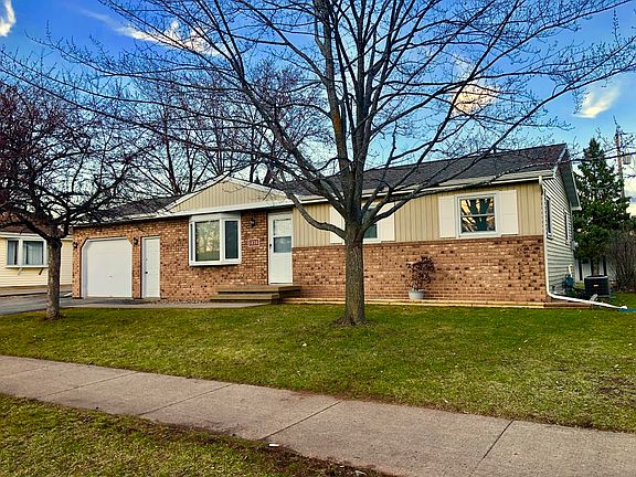 Cozy home front with brick