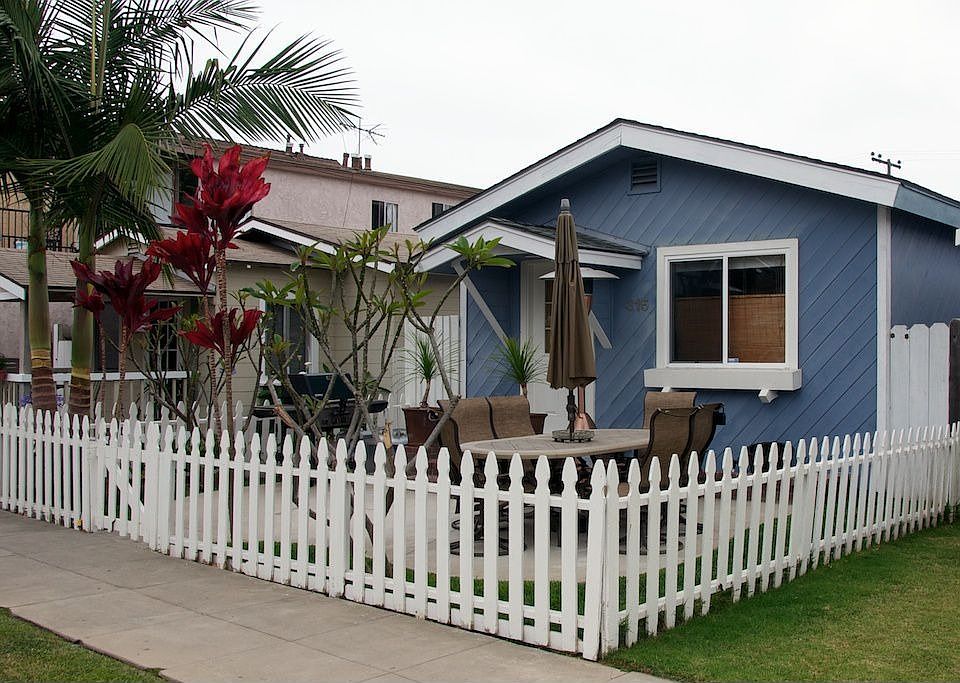 Front of home with large patio