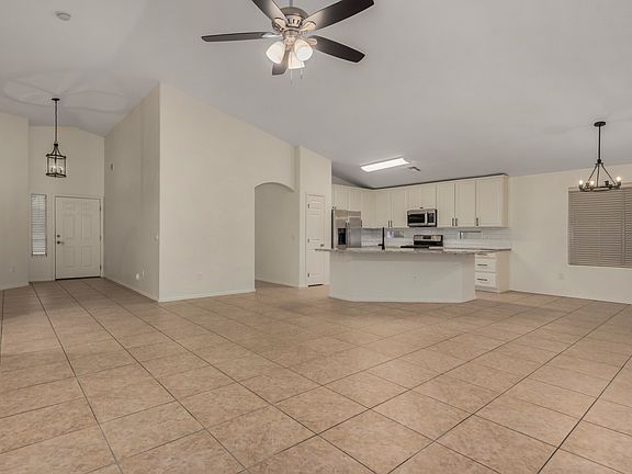 Kitchen and eat in area from the living room