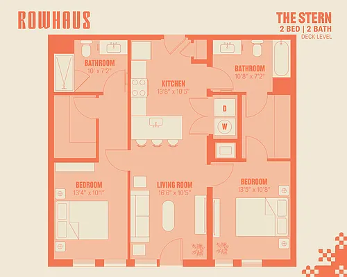 Floor plan The Stern (Deck Level)