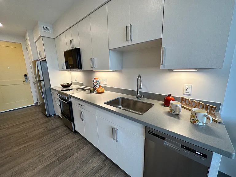 All kitchens include microwave and dishwasher