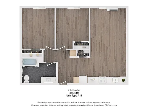 Floor plan Two Bedroom