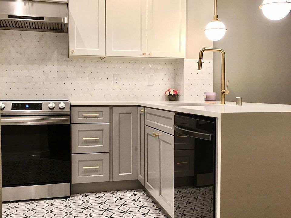 Kitchen with electric range