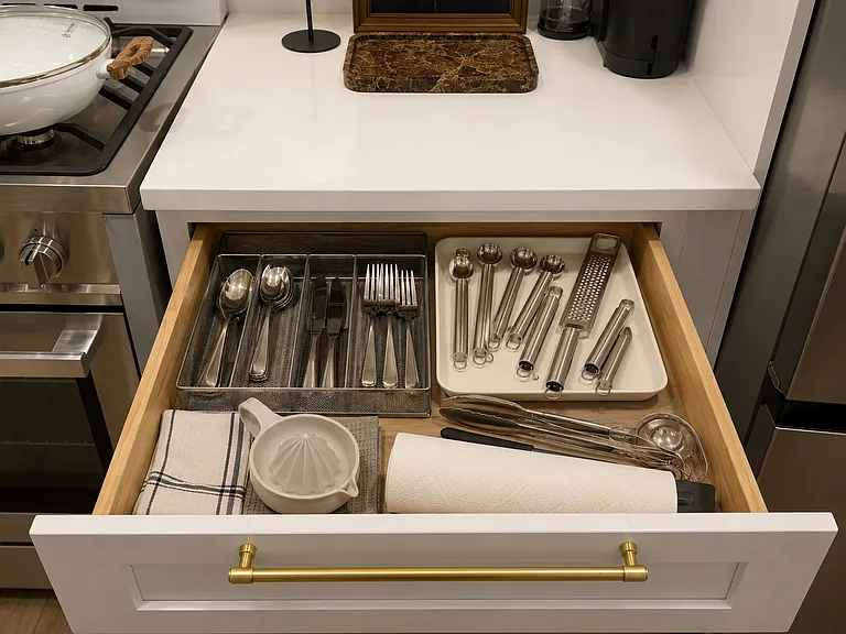 Utensils and Cookware provided.