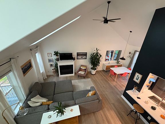 View of the Living-room from upstiars.