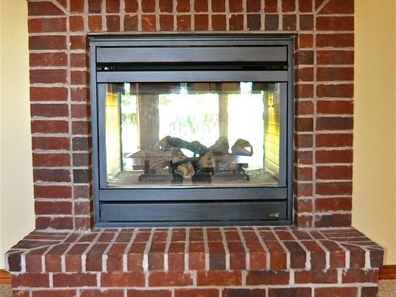 Gas Fireplace with Raised Hearth