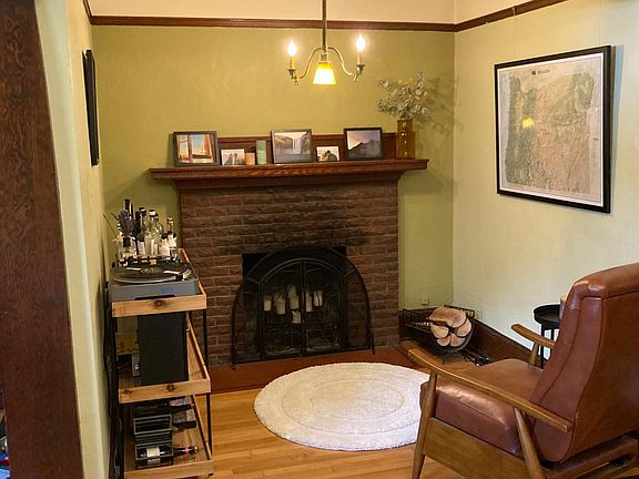 Living Room with Fireplace Nook