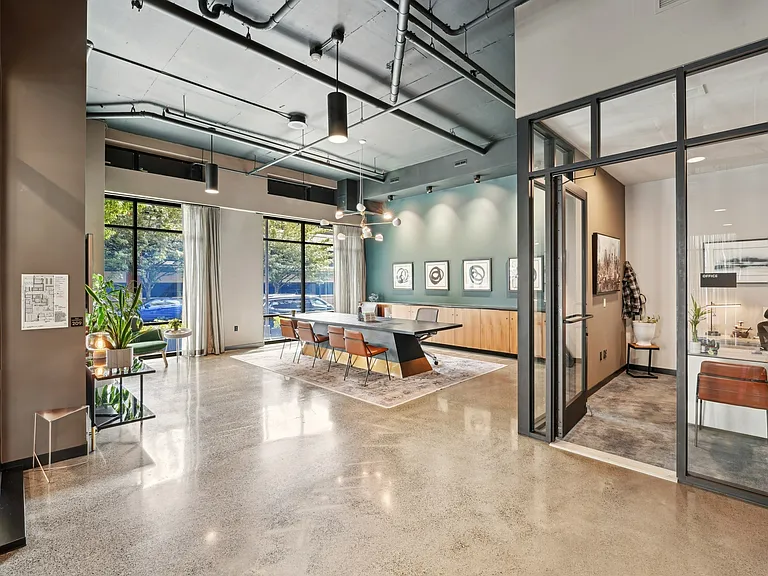 Host meetings or study in style with access to a refined conference space and abundant natural light.