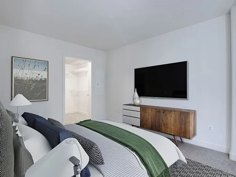 One-bedroom bedroom (virtually staged)