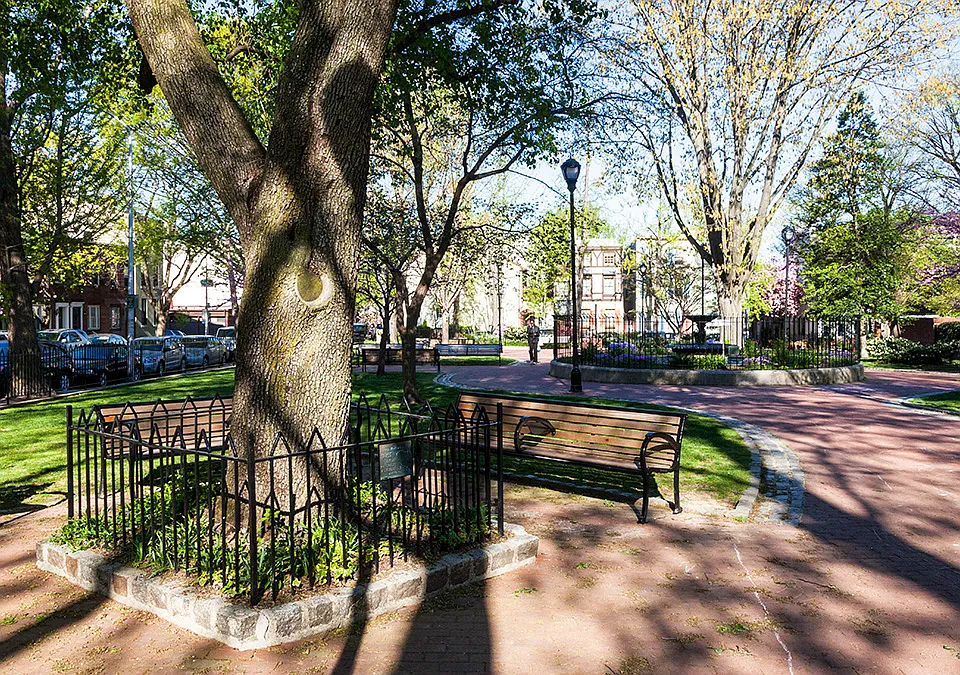 Fitler square, steps from front door