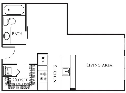 Floor plan Micro Studio - LA2