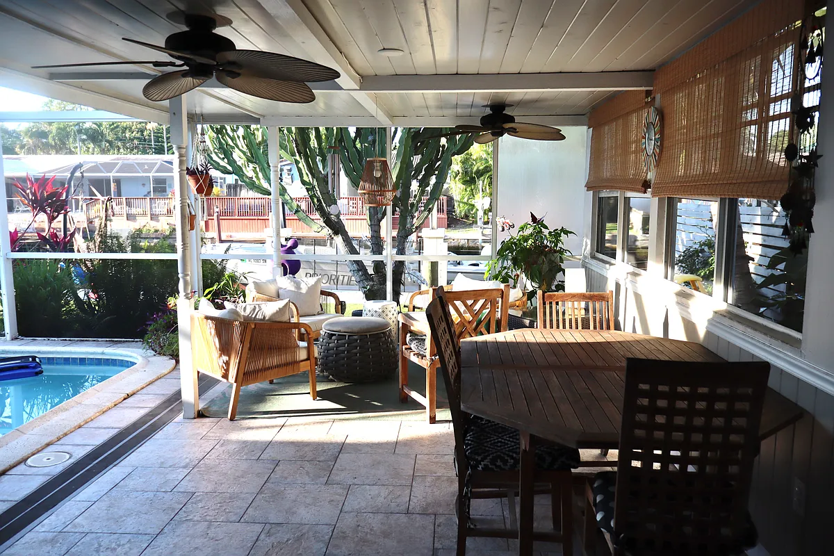 Lanai off dining room. - 1430 NE 57th St