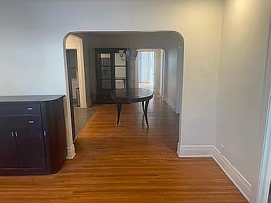 View from living room to dining area.