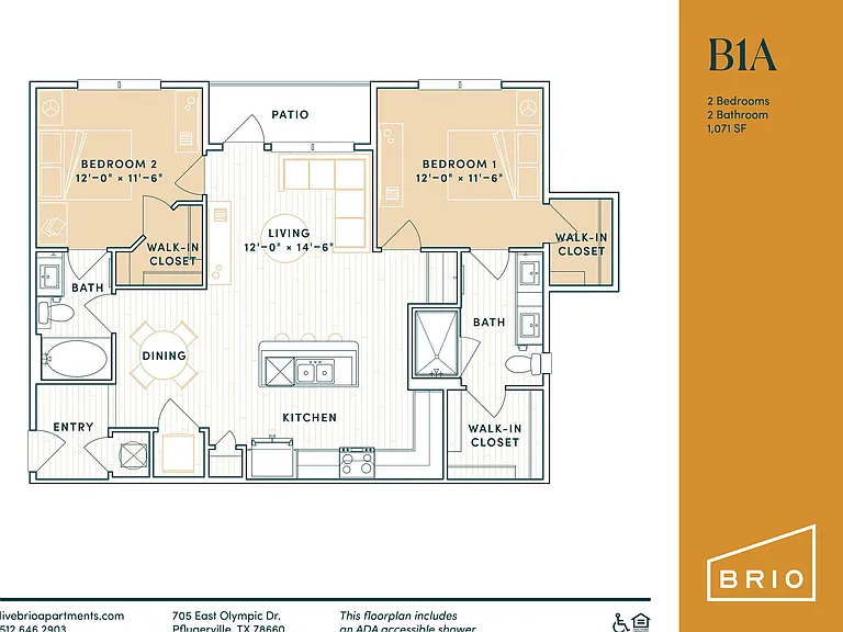 B1A floor plan Brio